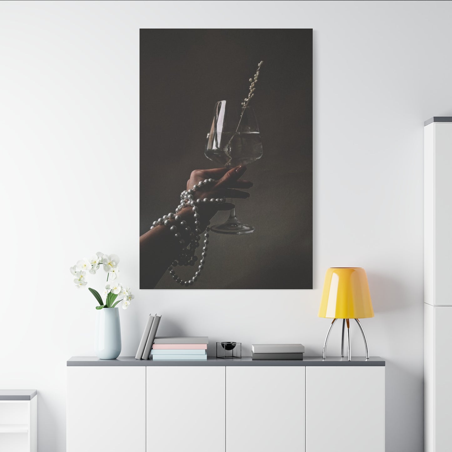 Elegant Wine and Pearls